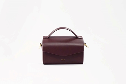 cartella small one tone burgundy front