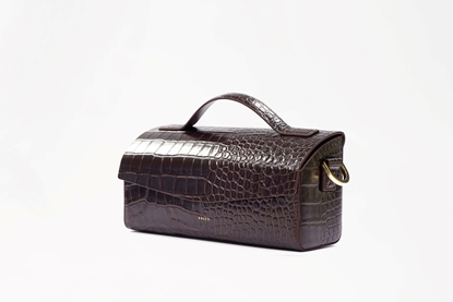 cartella baguette cocco burgundy lateral