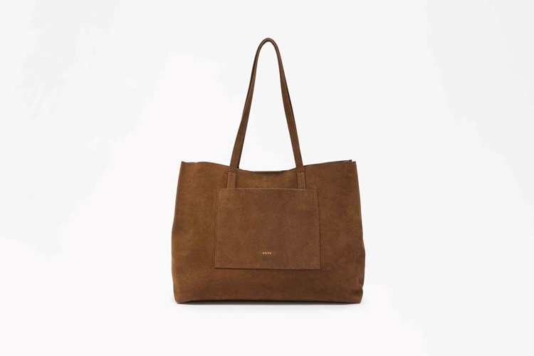 grete suede brown front
